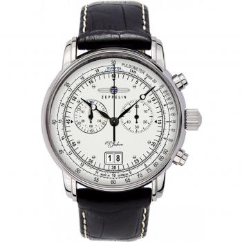 Reloj de Pulsera Masculino Zeppelin 7690-1 Cuarzo Plata con Estilo Alemán de la Serie 100 Years Edición Especial
