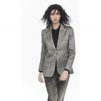 The Extreme Collection Blazer Lino Gris Metalizado