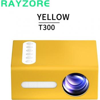 Miniproyector LED T300 portátil 320x240 píxeles, compatible con 1080P y USB, reproductor multimedia para niños