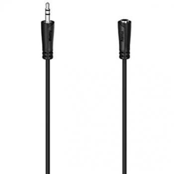 Cable de audio Hama 3.5 mm Jack - 3.0 m, Cable estéreo de extensión con conector Jack de 3.5 mm en color negro