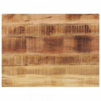 Tablero de mesa rectangular de madera maciza de mango 80x70x1,5 cm color marrón