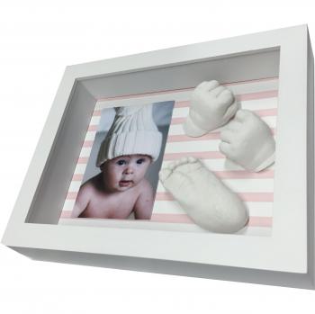 Kit De Marco Y Alginato Moldes Para Hacer La Huella Del Bebe En 3d, Regalos Para Niño Recien Nacido, Regalo Para Baby Shower, Día del Padre, Un Recuerdo De Su Primer Año