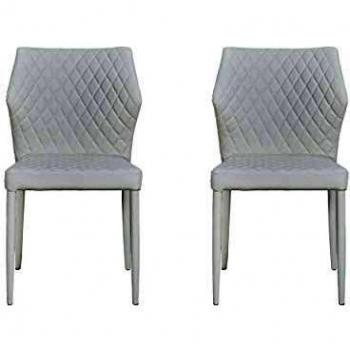 Minar design Set De 2 SillasAra ChairMetal Y TejidoBlanco56x47x84 cm