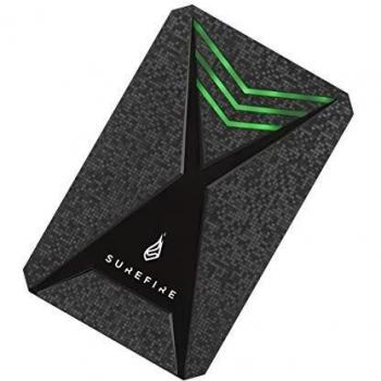 SureFire Gaming Hard Drive 2,5” I 1 TB I Color Negro I Disco Duro Externo HDD I Adaptador USB-C I Windows y MacOSx I Iluminación LED RGB I Velocidad de Lectura hasta 140 MB/s I PC, Playstation y Xbox