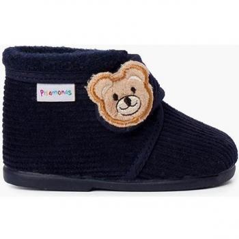 Zapatillas de casa cerradas de bebés de pana