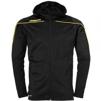 uhlsport Stream 22 Track Hood Jacket Chaqueta con Capucha, Unisex niños, Black/Lime Yellow, 116