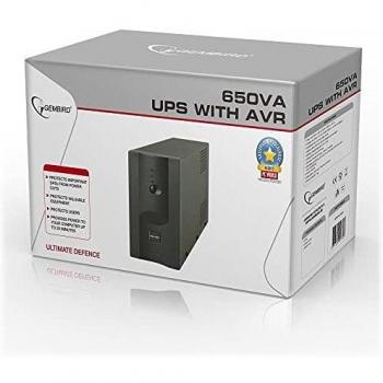 Gembird UPS POWER CUBE 650VA with AVR, 390W, Line-Interactive