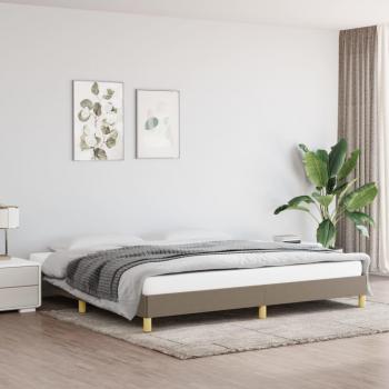 Cama tapizada gris taupe 200x200 cmMantel redondo de tela Tortera 200x200 cm