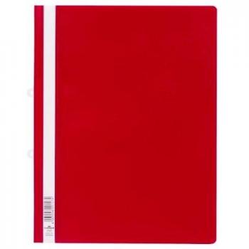 Carpeta A4 Clear View Roja con Abheftschieber - Paquete de 25 unidades