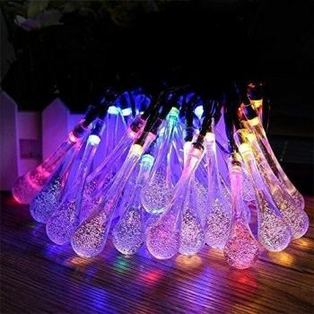 Isightguard 30 LED de cristal agua gota cadena luces 6m / 16ft impermeable Solar Powered ambiente luces para el jardín al aire libre Patio, Navidad, árbol de Navidad, vacaciones