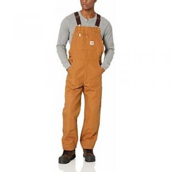 Carhartt Brown Relaxed Fit Bib Overalls Size 34