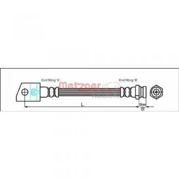 Tubo Flexible de Freno K&K FT4749 para OPEL Frontera