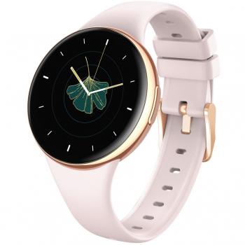 Reloj Smartwatch Myphone Mini Gold Pink - Pantalla táctil, resistente al agua, monitor de ritmo cardíaco, seguimiento de actividad física, notificaciones de llamadas y mensajes, compatible con iOS y Android, batería de larga duración