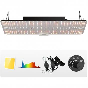 Vevor Luz de cultivo LED regulable de espectro completo 200 W para plantas de interior, plántulas, veg y floración, cultivo en invernadero, panel cuántico de alto rendimiento a prueba de agua IP65 con