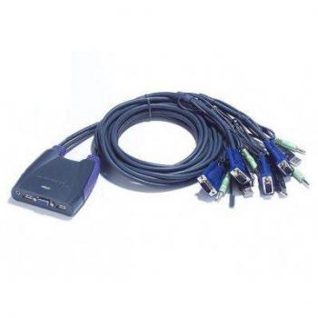 Switch KVM ATEN CS64US-AT de 4 puertos con formato cable VGA/Audio USB
