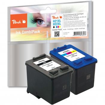 Pack Ahorro de Tintas Peach - Compatible con HP 21XL y 22XL, Negro y Color (Cyan, Magenta, Amarillo)