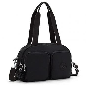 Bolso de hombro versátil Kipling Cool Defea negro con correa extraíble para mujer