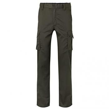 Pantalón Stretch Multibolsillos Verde Caza Talla 40 290 gramos con doble costura Velilla Serie 103005S