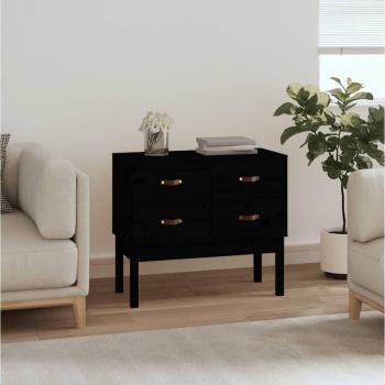 Consola Exclusiva de Madera Maciza de Pino Negro 90x40x78 cm