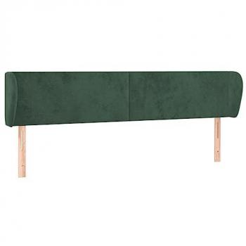 Cabecero de terciopelo verde oscuro 183x23x78/88 cm Vidaxl