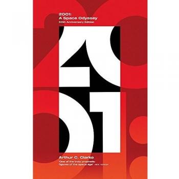 Libro 2001: A Space Odyssey - Edición de tapa dura, autor Arthur C. Clarke, novela de ciencia ficción, 256 páginas, edición ilustrada con arte conceptual y fotografías de la película, incluye un prefacio del autor y notas