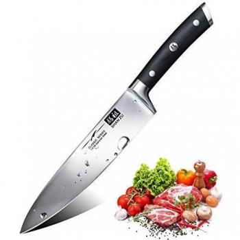 SHAN ZU Cuchillo de Cocinero Acero de 3 capas Cuchillo de Chef Acero Inoxidable 20cm- ELITE Series