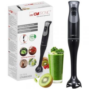 Batidora de Inmersión Clatronic SM 3824, 350W, Turbo para Smoothies y Shakes, Negra