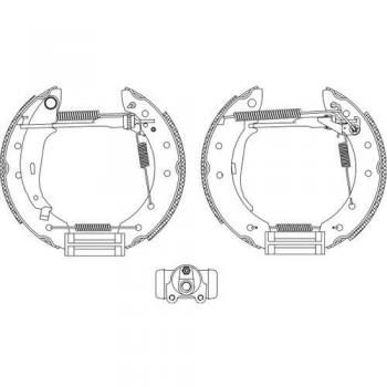 Kit de frenos de tambor HELLA 8DB 355 004-291 para CITROEN/PEUGEOT, sistema de frenos Lucas