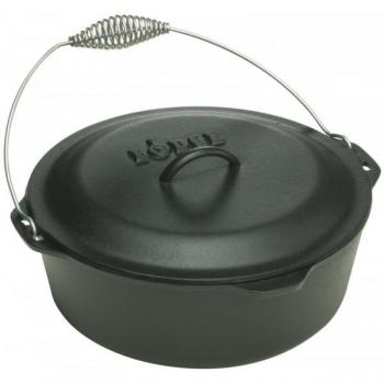 Lodge 6.6 Quart Cast Iron Dutch Oven with Spiral Handle