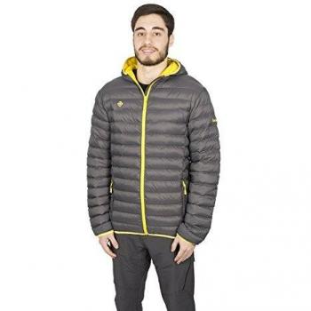 Izas Gabes Chaqueta De Fibra Ultraligera, Hombre, Gris Oscuro/Amarillo, XL