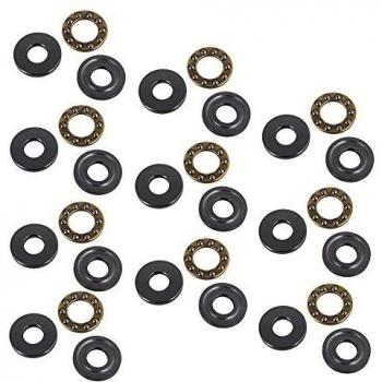 WEONE 8 x 19 x 7 mm de acero de plata de 3 piezas precisas Modelo F8-19M axial rodamiento axial de bolas