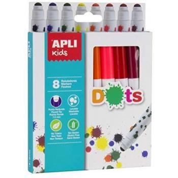 APLI Kids 16805 - Rotuladores Dots 8 Ud