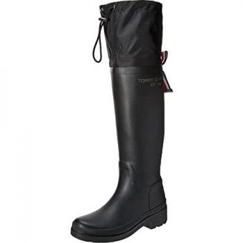 Bota de Agua Mujer Tommy Hilfiger Overknees Negra Rubberlaarzen