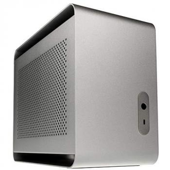 Streacom DA2 Mini Tower / Mini-ITX Plata - Caja de computadora compacta, diseño elegante en aluminio, compatible con placas base Mini-ITX, soporte para refrigeración líquida y aire, múltiples opciones de expansión, fácil acceso