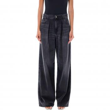 Eco-Friendly Black Wide Jeans for Women - Size W27 by Haikure