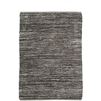 Alfombra Trenzada de Cuero Taupe 160 x 230 cm para Salón o Dormitorio