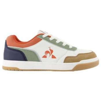 Le Coq Sportif Lcs Court Breaker Kids Sneakers - Pure White/Orange