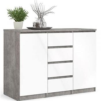 Mueble Multiusos Naia con 2 Puertas y 4 Cajones