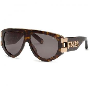Philipp Plein Women's Classic Sunglasses, Shiny Dark Havana, 60 MM, CAT3