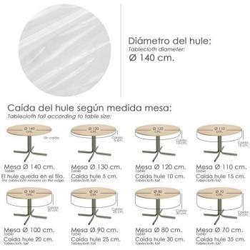 Mantel Hule Redondo Transparente Ø 140 cm