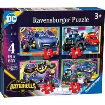 Ravensburger Puzzle 4 en 1 Batwheels - 10, 12, 14 y 16 piezas - Puzzle en caja - Dimensiones: 23x5x20 cm