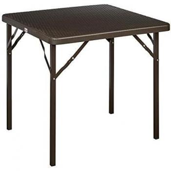 PAPILLON 8043801 Mesa Plegable Cuadrada Marron 78x78x72 cm, Resina, Multicolor, X-Large