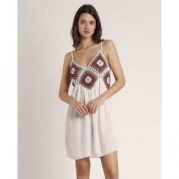 ADMAS Vestido Tirantes Hippy Crochet para Mujer
