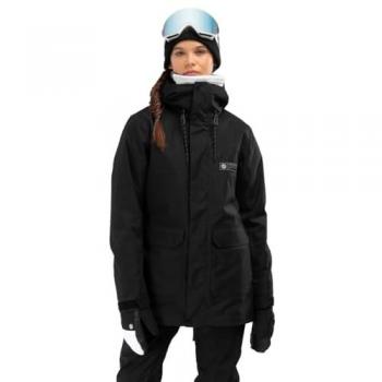 Chaqueta Softshell Premium de Esquí y Nieve Ultimate Pro Gstaad Negra Mujer