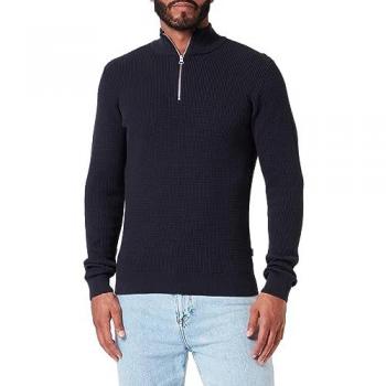 Casual Friday Karlo 0092 Men's Half-Zip Sweater in Anthracite Black