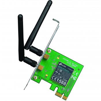TP-Link TL-WN881ND 300Mbps Wireless N PCI Express Network Interface Card with Detachable Antennas, Supports Windows 10/8.1/8/7/XP, Low-Profile Bracket Included