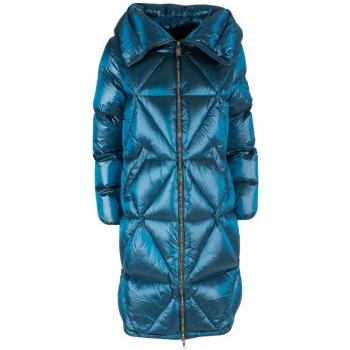 Yes Zee Chic High-Collar Padded Women's Jacket - M, Green Technical Fabric, Parka style, Size: M