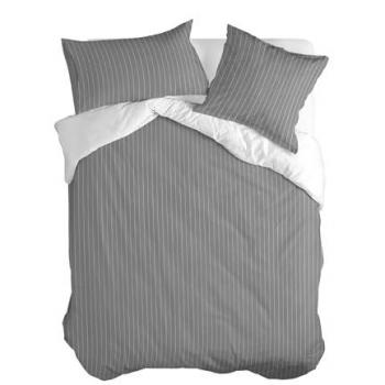 Funda Nórdica HappyFriday Basic Oxford Gris 260 x 220 cm, 100% algodón, para cama de 180/200 cm