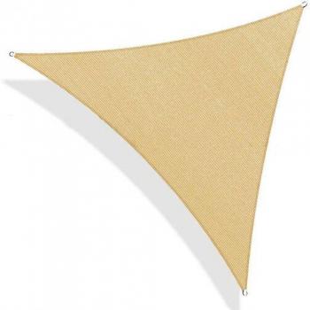 Parasol triangular nailon crema 3.05 x 4.3 metros