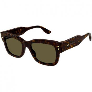 Gucci Green Lens GG1217S Sunglasses, Brown Unisex, Size: 53 MM